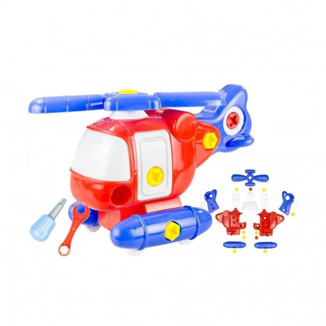 värviline kruvikeerajaga ja võtmega lahtivõetav ja kokkupandav helikopter lastele