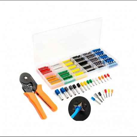Zestaw zaciskarka koos isoleeritud kaabli otstega. E5936