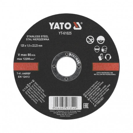 Lõikketas 125X1,0X22,2Mm YT-61025 YATO