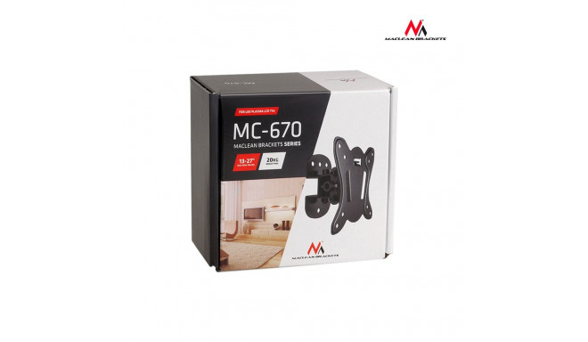 Maclean MC-670 Wall Mount Bracket LCD Adjustable Wall TV Bracket up to 20kg (75x75  100x100)