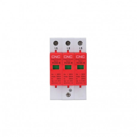 AC surge arrester, 3P, class B, 30-60 kA, 385VAC
