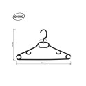 PLASTIC HANGER BLACK LSP037 10PCS