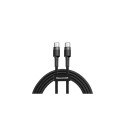 Baseus Type-C - Type-C Cafule Cable PD 2.0 60W, 3A, 2m, Black/ Gray (CATKLF-HG1)