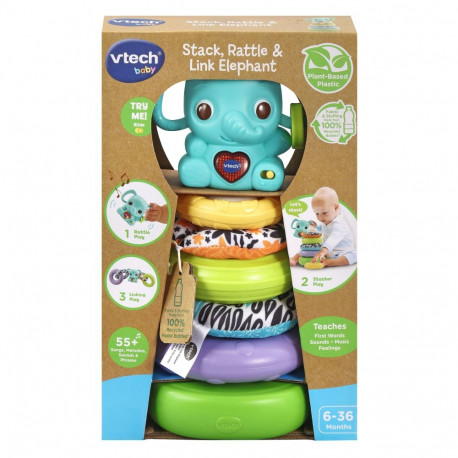 VTECH Playset Stack, rattle & link elephant