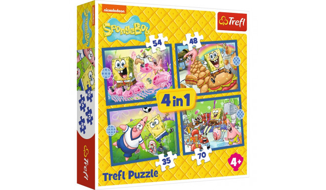 TREFL SPONGEBOB Puslede komplekt 4 in 1  Käsnakalle