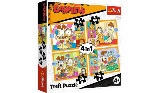 TREFL GARFIELD Puzzle 4 in 1 set