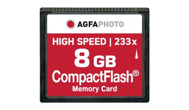 AgfaPhoto Compact Flash      8GB High Speed 233x MLC