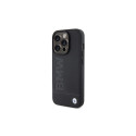 BMW MagSafe Leather Hot Stamp case for iPhone 15 Pro Max - black