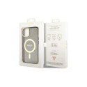 Guess Glitter Gold MagSafe case for iPhone 14 - black