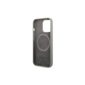 Guess GUHMP13LSPLG iPhone 13 Pro / 13 6.1" grey/grey hard case Silicone Logo Plate MagSafe