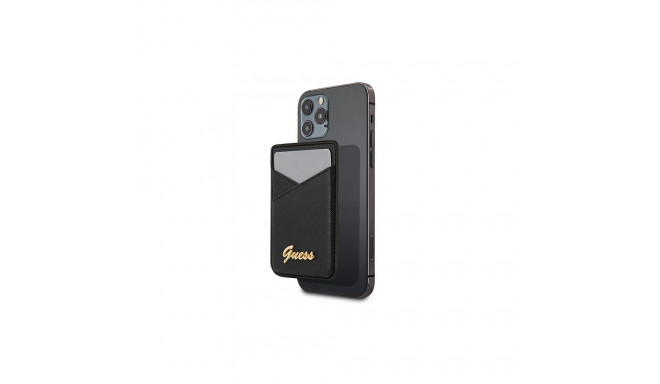 Guess Wallet Card Slot GUWMSSASLBK MagSafe Saffiano black/black