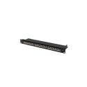 PATCH PANEL 24 PORT 1U 19" CAT.7 FTP WITH CABLE ORGANIZER SHIELDED BLACK LANBERG