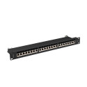 PATCH PANEL 24 PORT 1U 19" CAT.7 FTP WITH CABLE ORGANIZER SHIELDED BLACK LANBERG