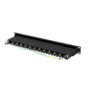 PATCH PANEL 24 PORT 1U 19" CAT.7 FTP WITH CABLE ORGANIZER SHIELDED BLACK LANBERG