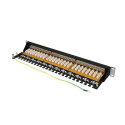 PATCH PANEL 24 PORT 1U 19" CAT.7 FTP WITH CABLE ORGANIZER SHIELDED BLACK LANBERG