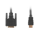HDMI(M)->DVI-D(M)(18+1) CABLE 1.8M BLACK SINGLE LINK WITH GOLD-PLATED CONNECTORS LANBERG