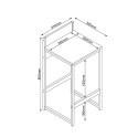 Bar chair HANNES 38x38xH80cm, rustic melamine