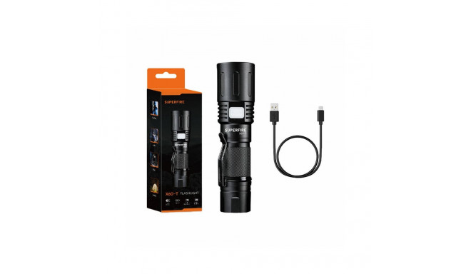 Flashlight Superfire X60-T, 1500lm, USB