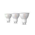 Philips Hue LED smart bulb, BT, White and color ambiance, GU10, 4.2 W, 3-pack