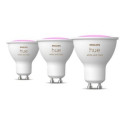 Philips Hue LED smart bulb, BT, White and color ambiance, GU10, 4.2 W, 3-pack