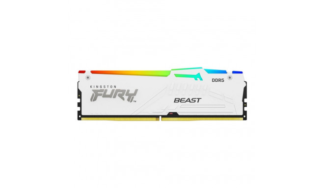 Kingston FURY Beast valge DDR5 RGB 6400 MHz CL32 16 GB mälumoodul