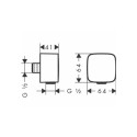Concealed shower hose connector Hansgrohe FixFit Wall, 26457670, matt black