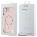 Case Guess IML Glitter Circle MagSafe for iPhone 16e pink