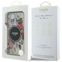 Case Guess IML Flowers MagSafe for iPhone 16e black