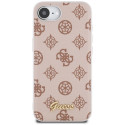 Case Guess Peony Script Logo MagSafe for iPhone 16e brown