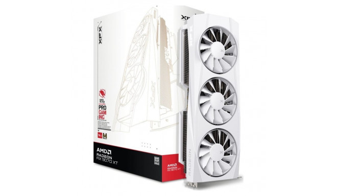 XFX Quicksilver Radeon RX 9070 XT valge Magnetic Air 16GB GDDR6 graafikakaart (RX-97TMAQKW9)