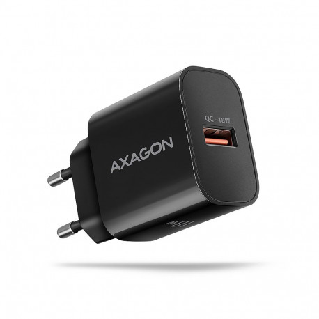 Axagon seinalaadija 1x port USB-A, QC3.0/AFC/FCP/Apple, 18W | ACU-QC18