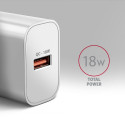 Axagon seinalaadija 1x port USB-A, QC3.0/AFC/FCP/Apple, 18W | ACU-QC18W