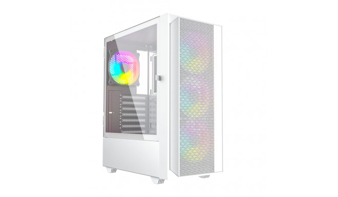 Gembird Fornax 4000W ARGB mänguri ATX arvutikorpus, Midi Tower, taustvalgustus, valge