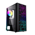 Gembird Fornax 2500 ARGB Gaming ATX computer case, Midi Tower, backlight,  Black