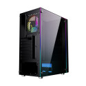 Gembird Fornax 2500 ARGB Gaming ATX arvutikorpus, Midi Tower, taustvalgustus, must