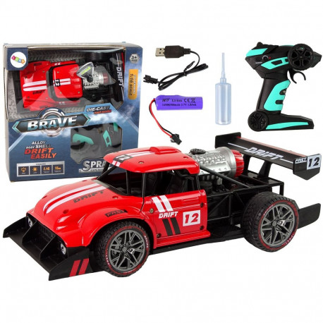 Auto Zdalnie Sterowane Sportowe R/C 1:16 Czerwone Para Wodna