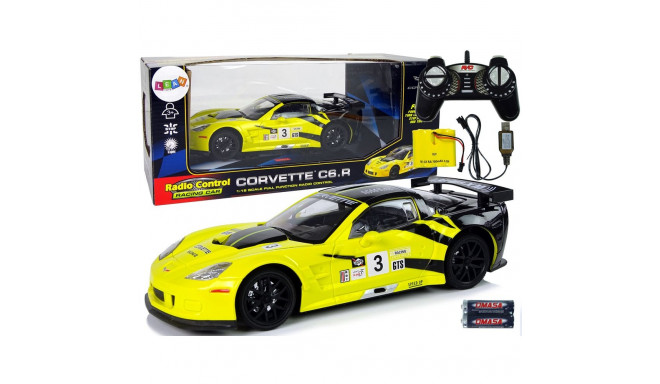Auto Sportowe Wyścigowe R/C 1:18 Corvette C6.R Żółty 2.4 G Światła