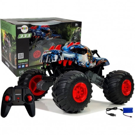 Dinosaurusekujuline kaugjuhitav maastikuauto suurte ratastega 2.4G