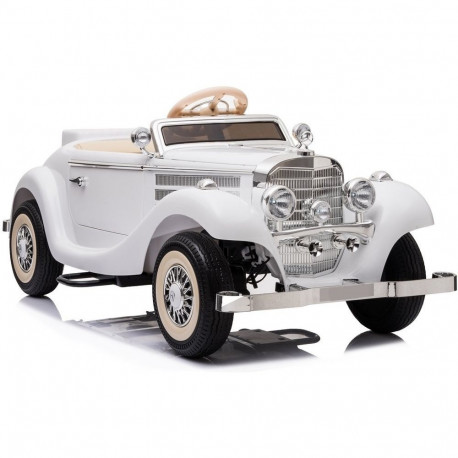 Auto Na Akumulator Mercedes Benz 540K Klasyk Premium Światła LED MP3 Biały