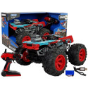 Auto Terenowe Zdalnie Sterowane 1:14 2.4G RC Czerwone Duże Koła