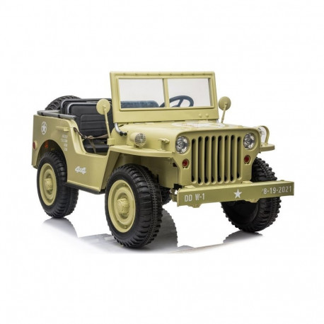 Elektriline lasteauto JH101 sõjaväe stiilis kaugjuhtimispult LED MP3, khaki