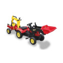 Traktor z Przyczepą i Łyżką na Pedały Benson Czerwony