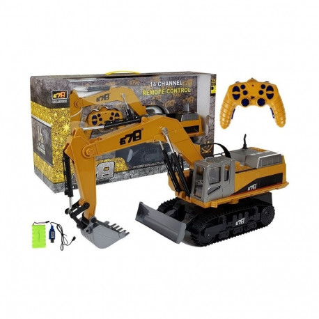 zdaljuhitav RC ehitusmasin ekskavaator 2.4G tuled kollane