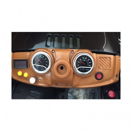 Jeep laste elektriauto JJ245 LED-tuled MP3 kaugjuhtimispult, must