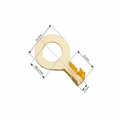 43-096# Konektor nieizolowany oczkowy 5,3/10/9 100szt.
