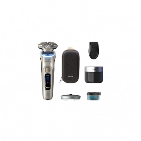 PHILIPS i9000 Prestige Ultra Elektroskuveklis mitrai/sausai skūšanai (lādējams) baltais zelts XP940