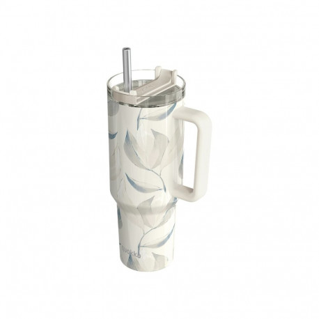 Quokka Stream - Kubek termiczny ze stali nierdzewnej 1200 ml ze słomką (Cotton)