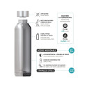 Quokka Solid - Butelka termiczna ze stali nierdzewnej 510 ml (Gray Bouquet)