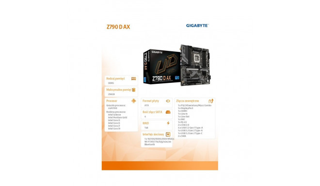 Motherboard Z790 D AX s1700 4DDR5 HDMI/DP ATX