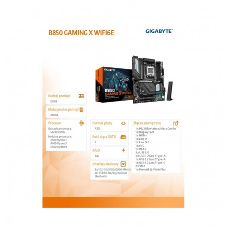 Motherboard B850 GAMING X WIFI6E